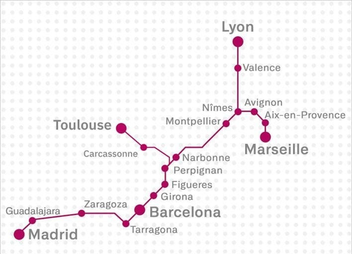 Renfe lancera un nouveau AVE(TGV), international entre Barcelone et Toulouse 